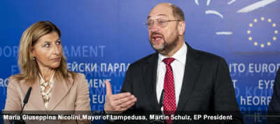 Maria Giuseppina Nicolini,Mayor of Lampedusa, Martin Schulz, EP President